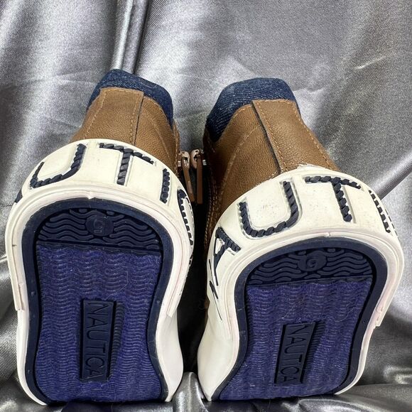 Nautica Palar Toddler’s 5 Chukka Boots  Dress Lace Up Zipper Ankle Tan Fall - Picture 13 of 16